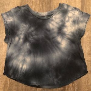 Tie-Dye Blue John Galt cropped T-shirt OS